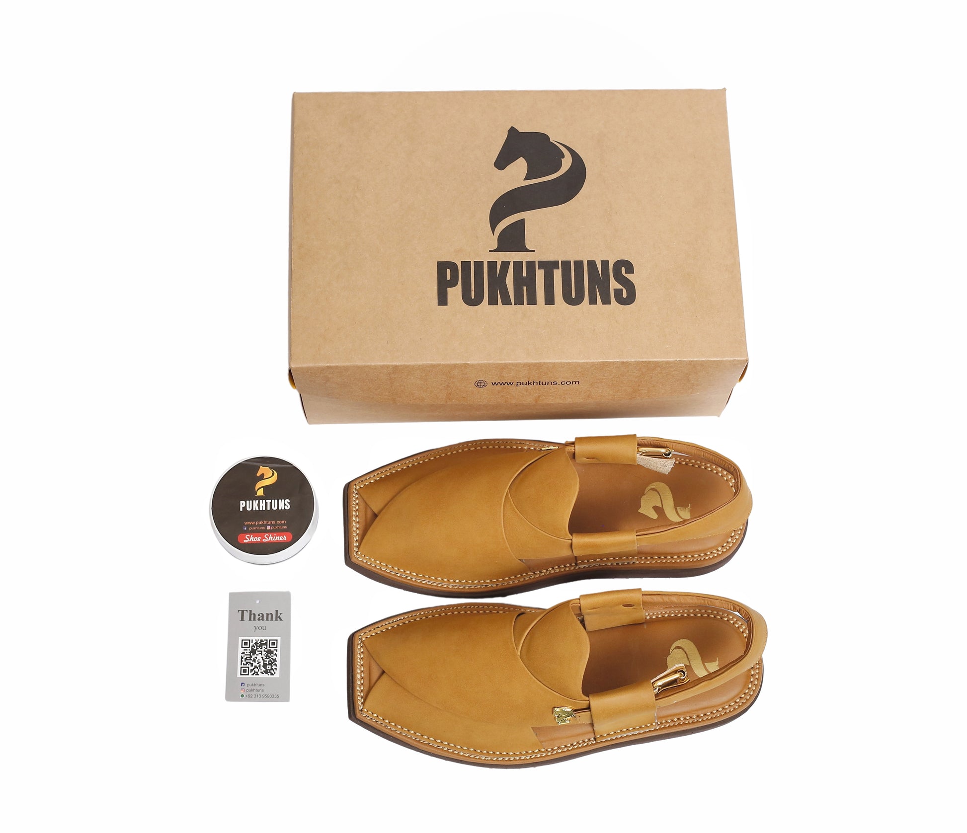 Packaging of Air Kaptaan Superlight Chappal – Mustard Road Sole by Pukhtuns