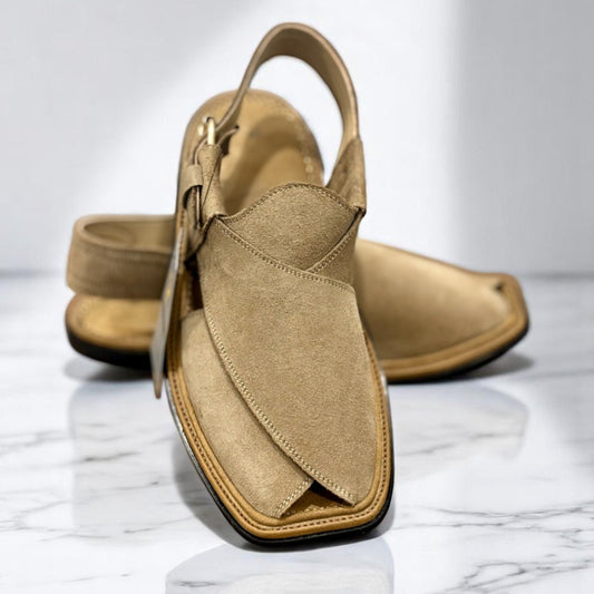 GT Signature Sued (Beige Camel) Handmade Peshawari