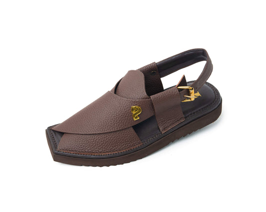 Air Kaptaan Chappal in chocolate color leather