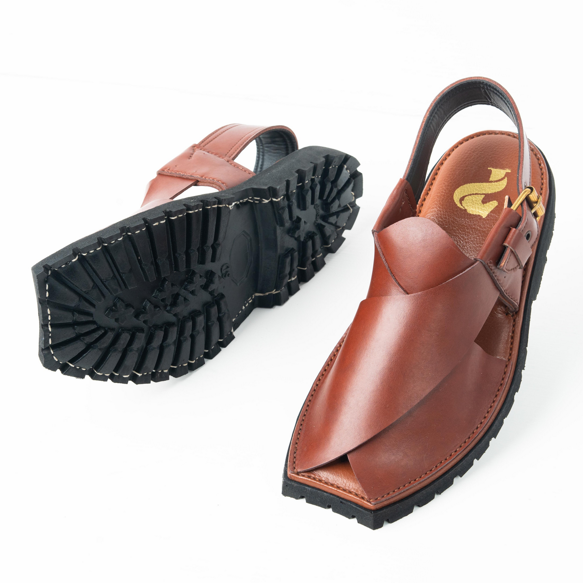 Traditional Kaptaan chappal in burgundy leather