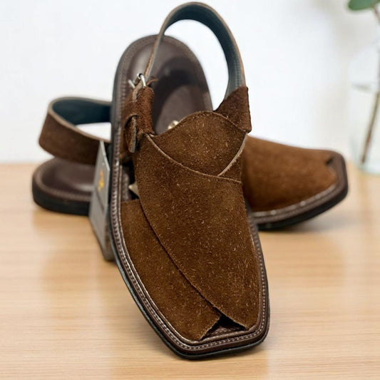 GT Signature Sued Peshawari Handmade (Chocolate Brown)