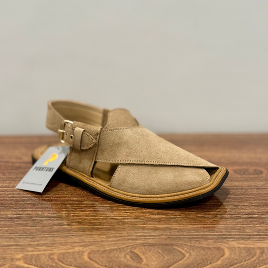 GOL T Sued Peshawari Handmade (Beige Camel) New Article