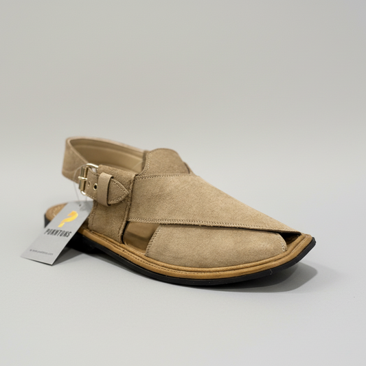 GT Signature Sued (Beige Camel) Handmade Peshawari