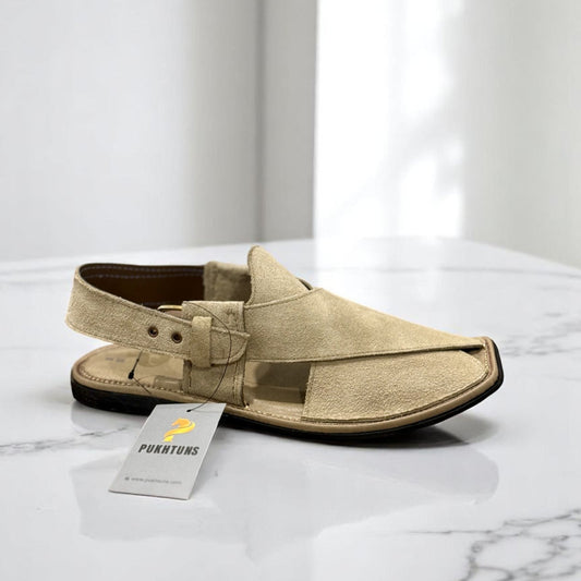 Suede Round Shape (Off-White Camel)